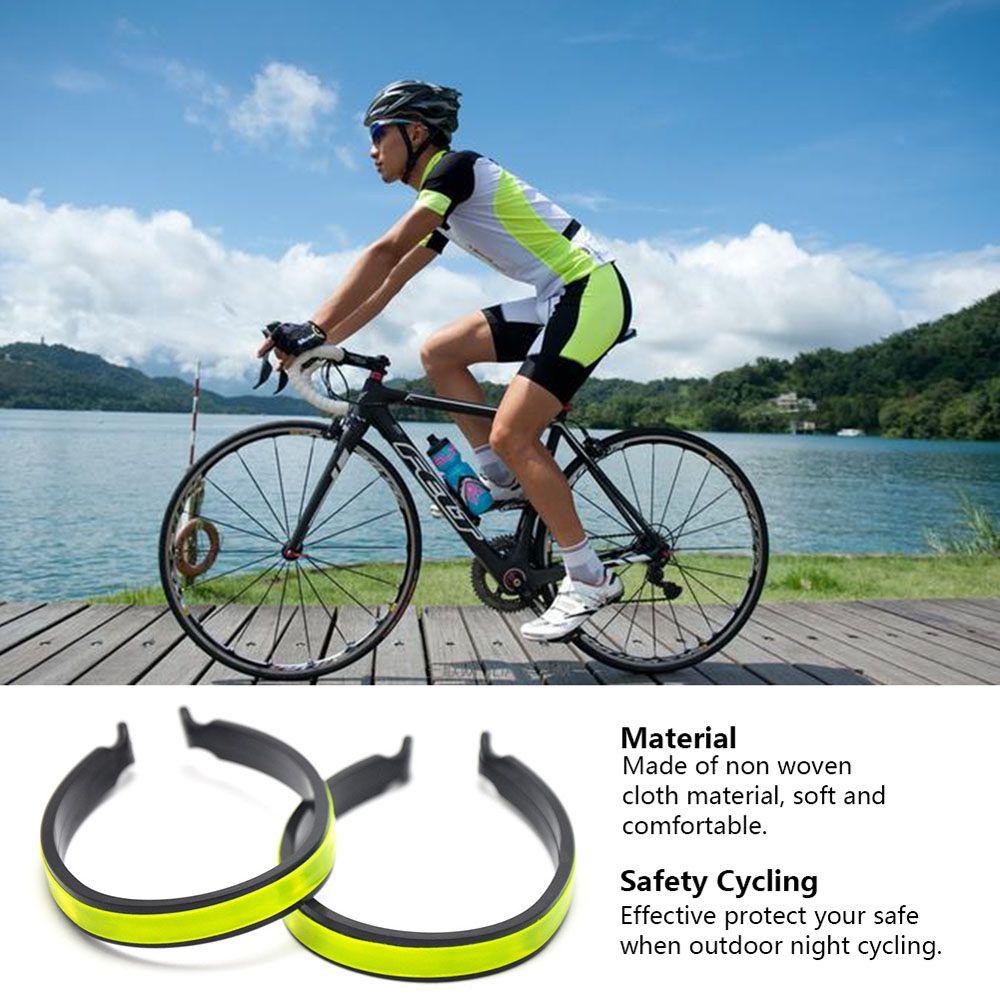 Kẹp Quần Phản Quang Trọng Lượng Nhẹ Màu Sắc Dạ Quang Tiện Dụng Cho Đạp Xe Ban Đêm