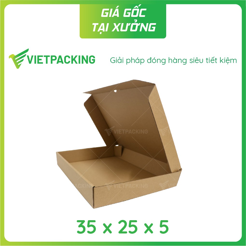 35x25x5 - 15 hộp carton nắp gài đẹp, giấy cứng V196