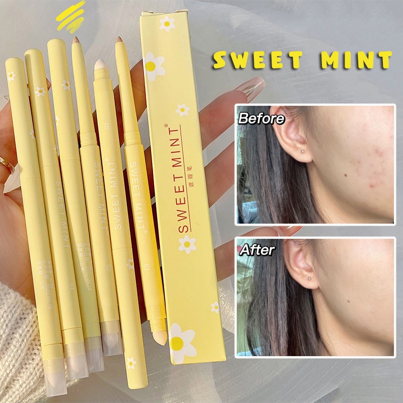 Bút Che Khuyết Điểm Hai Đầu Có Mút Xốp Giúp Làm Sáng Và Che Phủ Quầng Thâm Hiệu Quả