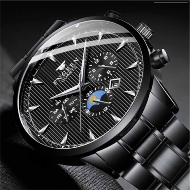 Đồng hồ nam FNGEEN dây thép bền màu, chống nước, kiểu dáng lịch lãm ( Tặng kèm tháo mắc, tỳ hưu Mã: AF26 )