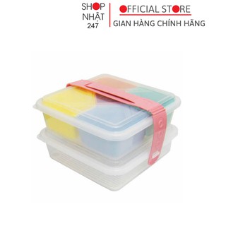Set 2 hộp đựng cơm văn phòng nhiều ngăn Inomata tiện lợi nội địa Nhật Bản