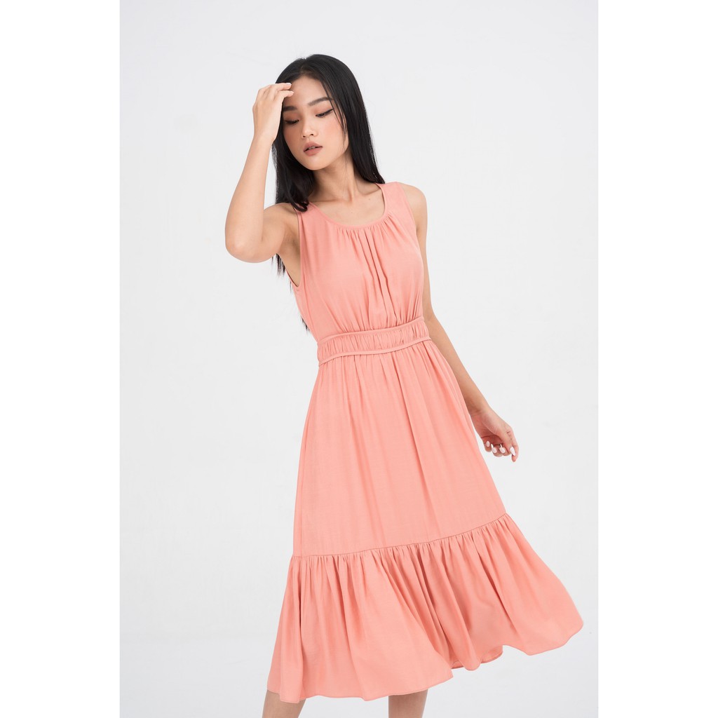 Đầm De Leah xoè đuôi cá viền eo cách điệu mềm mại trẻ trung thời trang thiết kế