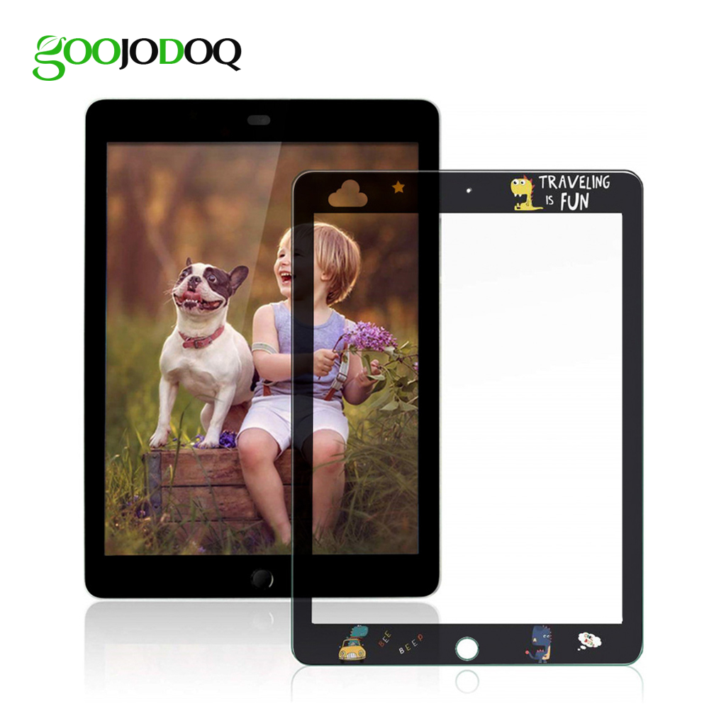 Kính Cường Lực Goojodoq Bảo Vệ Toàn Màn Hình Máy Tính Bảng iPad Pro 11/iPad 10.2 Chống Rơi In Họa Tiết Hình Vẽ Trang Trí