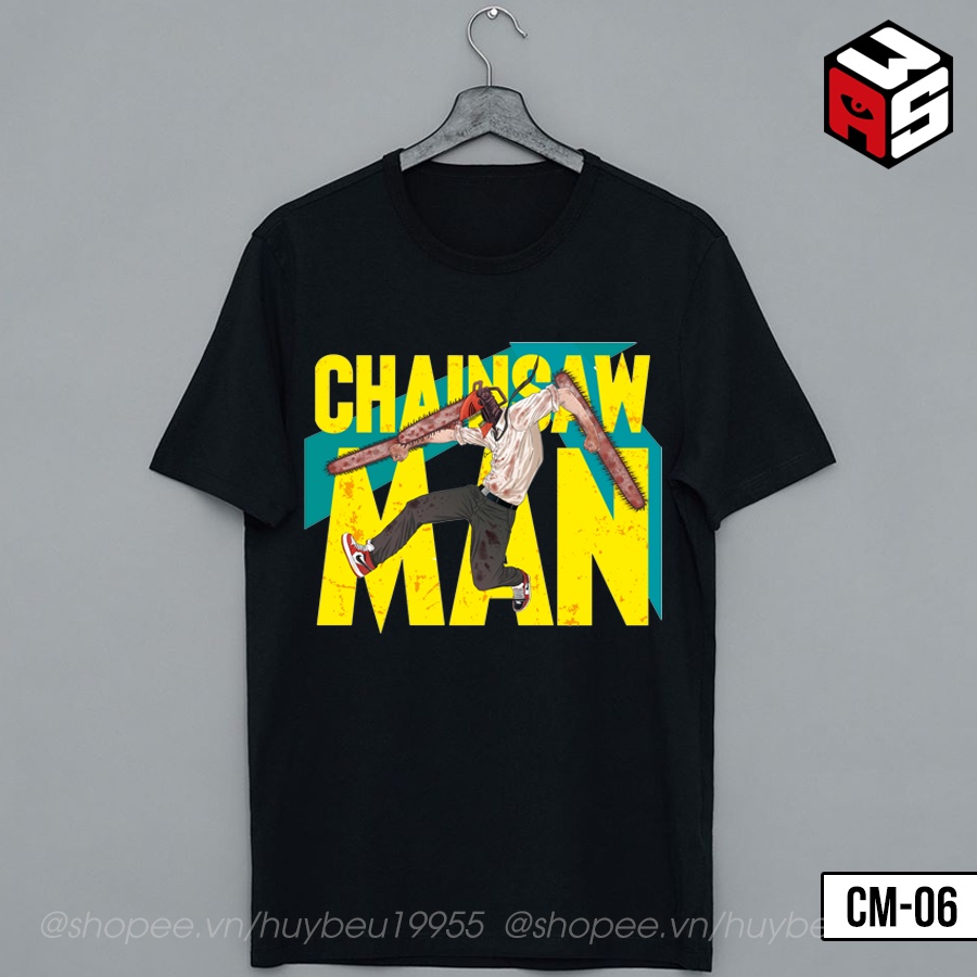 Áo thun Chainsaw man, áo phông in hình anime chainsawman, denji, power, aki, makima cotton giá rẻ