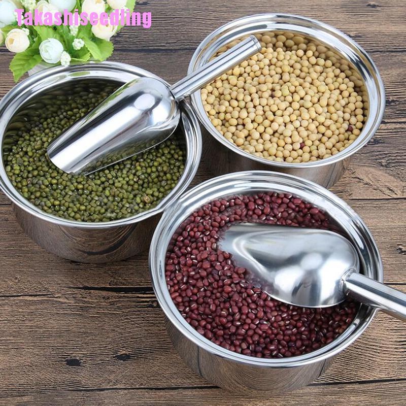 Muôi xúc đá inox 304 loại Dày Đẹp Xịn - dụng cụ múc hạt inox không gỉ nhiều kích thước