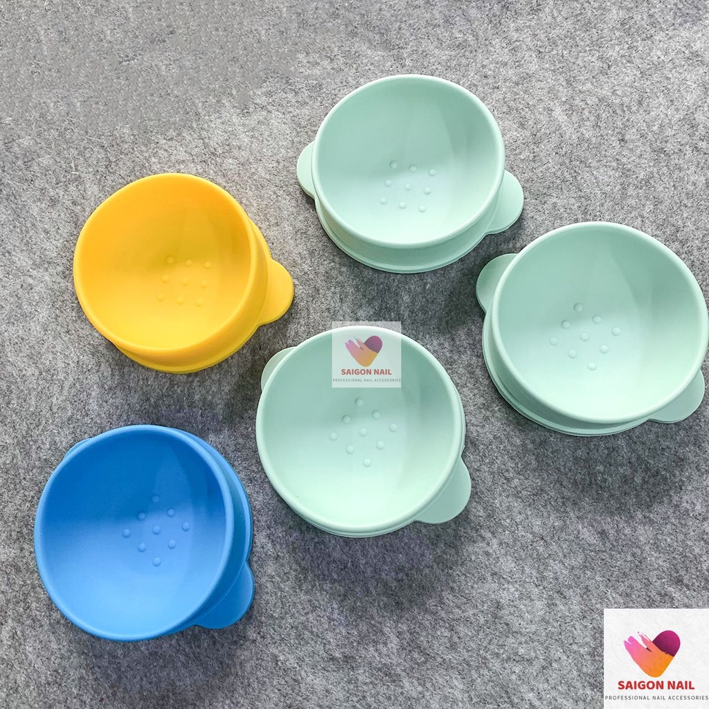 Chén nấu sáp silicone chống dính - chịu nhiệt - tặng que gỗ