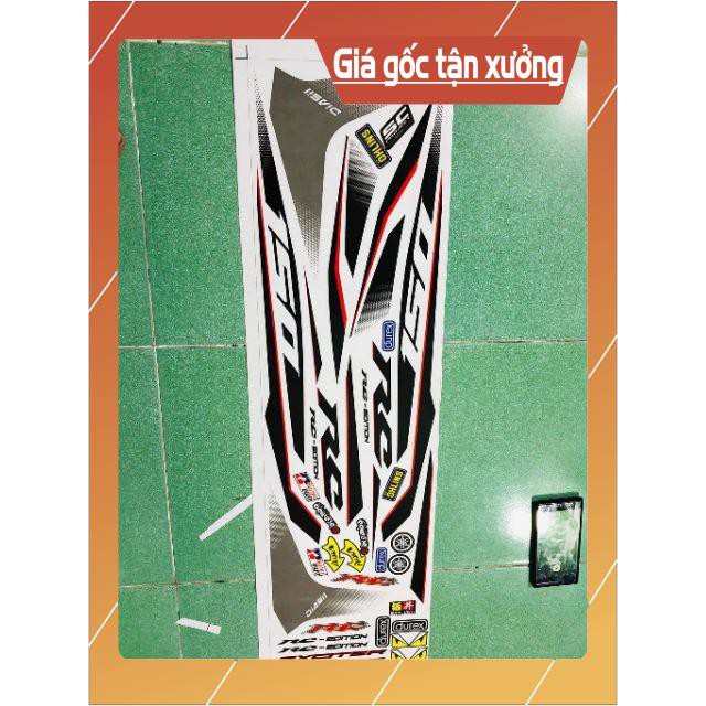 Tem rời exciter 150 RC đen xám đỏ