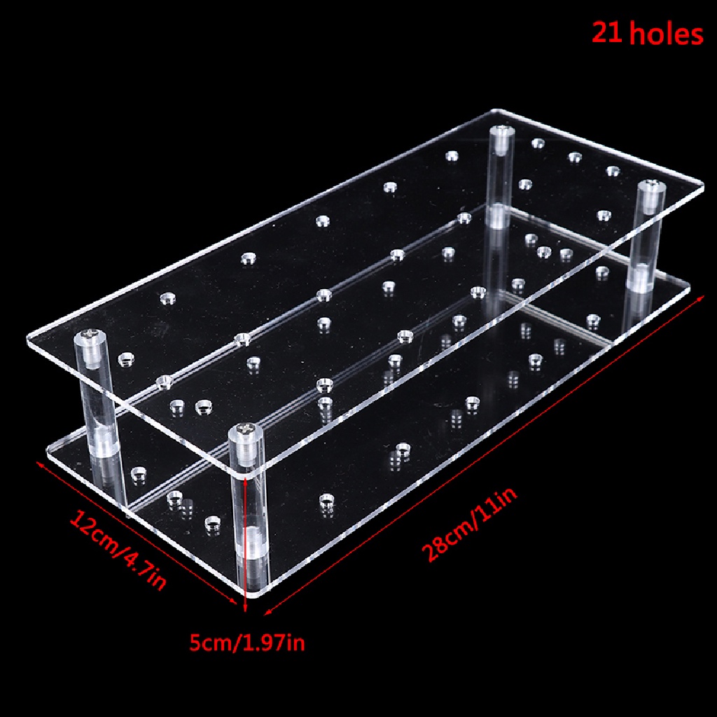 Giá để kẹo mút bánh kem trang trí bằng Acrylic 21 lỗ tiện lợi