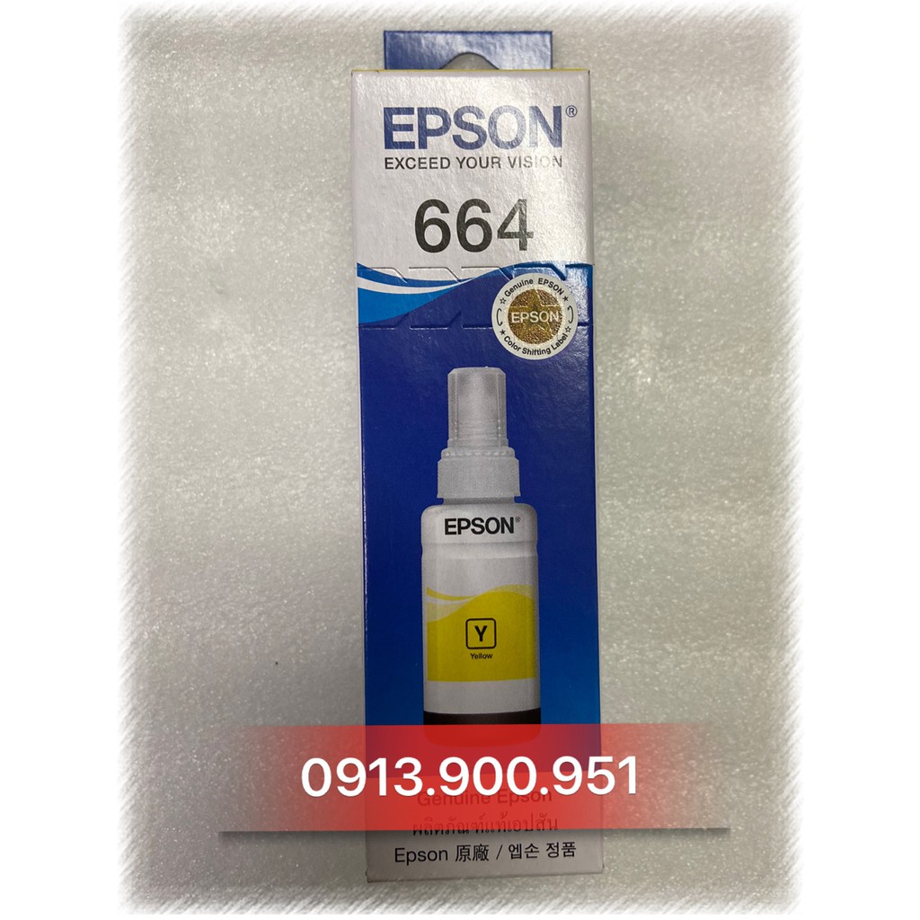 Mực in Epson T664 - hàng chính hãng Epson - Dùng cho máy Epson L100 / 110 / 200 / 210 / 220 / 300 / 310 / 350 / 455...