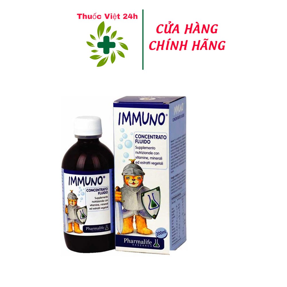 Siro Immuno - Hỗ trợ chống oxy hóa, phòng ngừa các bệnh dễ mắc do hệ miễn dịch suy giảm cho bé