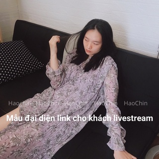 [HaoChin] Đầm 2hand dáng suông hoa nhí