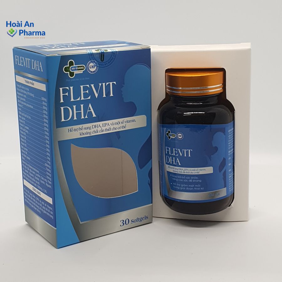 Vitamin tổng hợp Flevit DHA, bổ sung DHA, EPA, Vitamin cho bà bầu