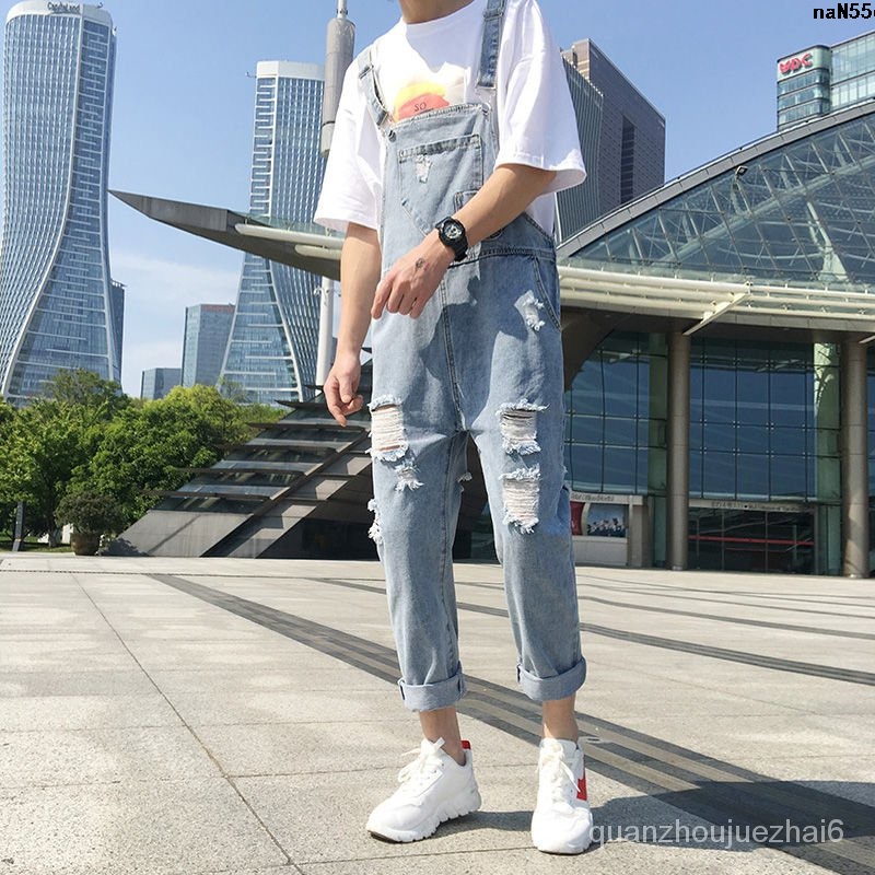 Bộ Áo Liền Quần Jean Dáng Rộng Thời Trang Mùa Hè Cho Học Sinh 100