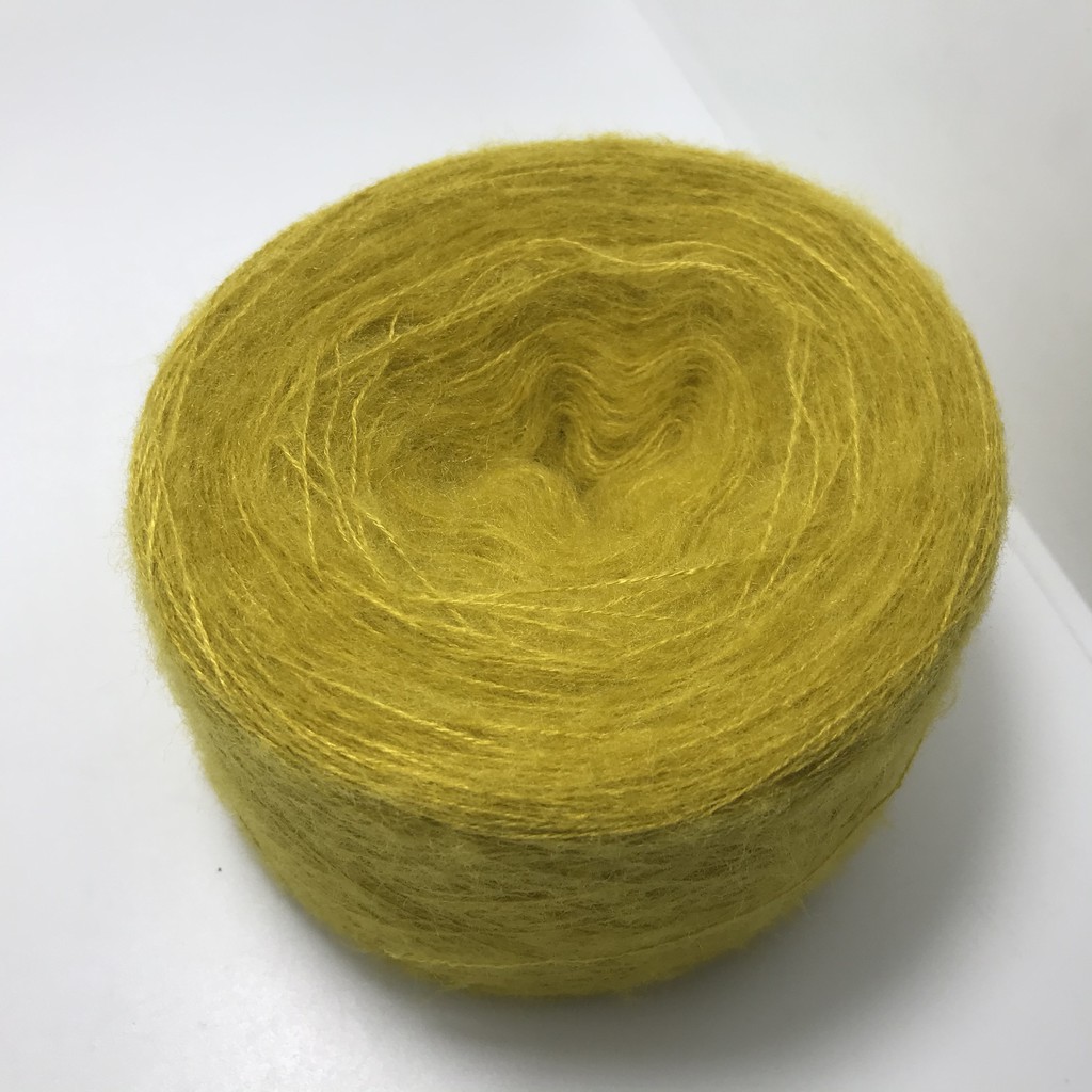 len mohair sợi nhỏ trơn cuộn 100gr