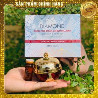 Kem tuyết nhung kèm serum collagen Diamond Thanh Trang dưỡng trắng, căng mịn