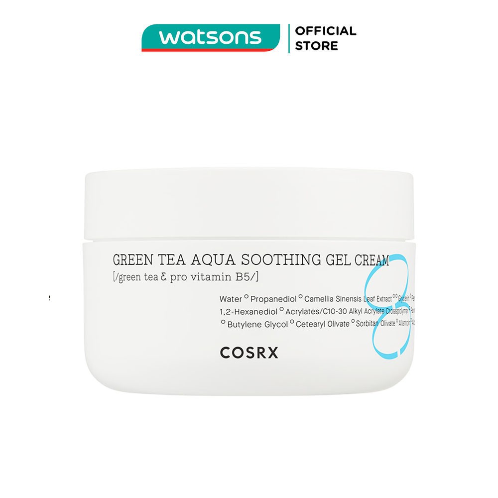 Gel Dưỡng Ẩm Dịu Da Trà Xanh Cosrx Hydrium Green Tea Aqua Soothing Gel Cream Cho Da Dầu 50ml