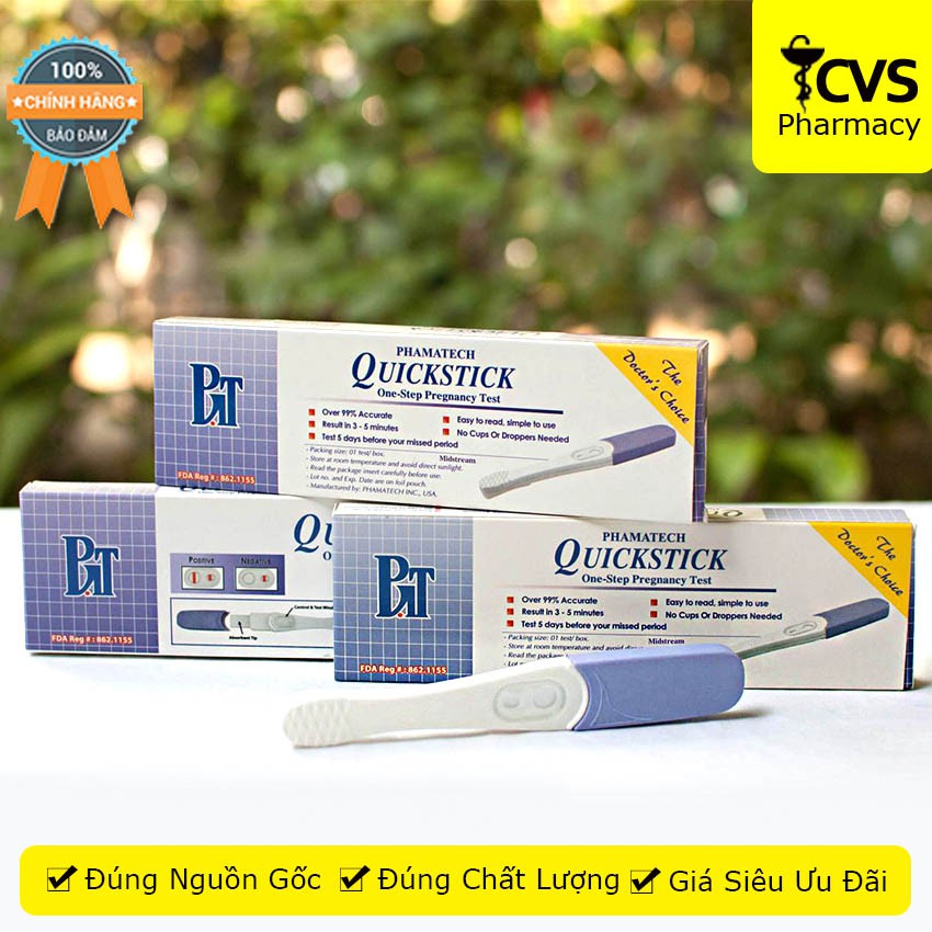 BÚT THỬ THAI QUICKSTICK - Dụng cụ thử thai từ Hoa Kỳ - cvspharmacy