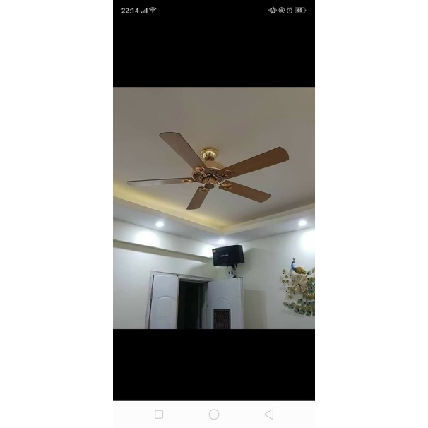 Quạt Trần Không Đèn Dùng Đèn Tặng Kèm Móc Cao Su Treo Quạt   Động Cơ DC Tiết Kiệm Điện, Có Điều Từ Xa