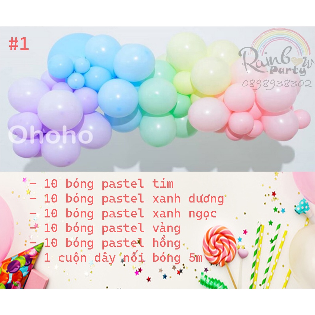 Set dây bong bóng trang trí sinh nhật tiện lợi