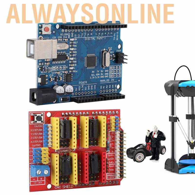 Bảng Mạch Mở Rộng Alwaysonline V3 Cho Máy In 3d A4988 Driver Cho Arduino