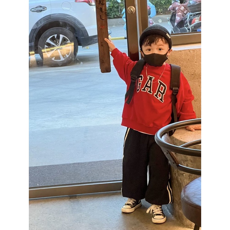 [Hàng Có Sẵn] Set Áo Sweatshirt Kèm Quần Dài Phong Cách Đường Phố Thời Trang Mùa Xuân Cho Bé Trai