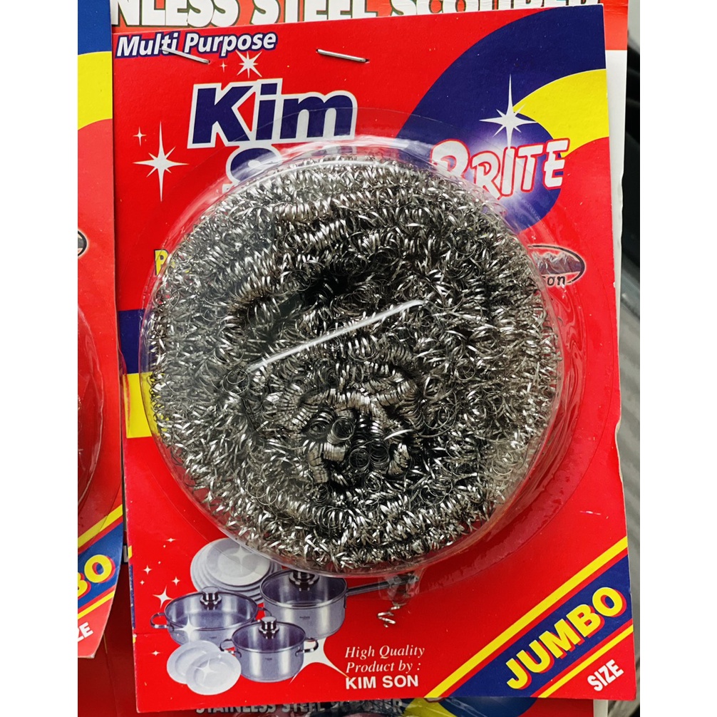 Miếng sắt cọ nồi/Cọ sắt/ Búi sắt rửa bát không rỉ JUMBO Kim Sơn