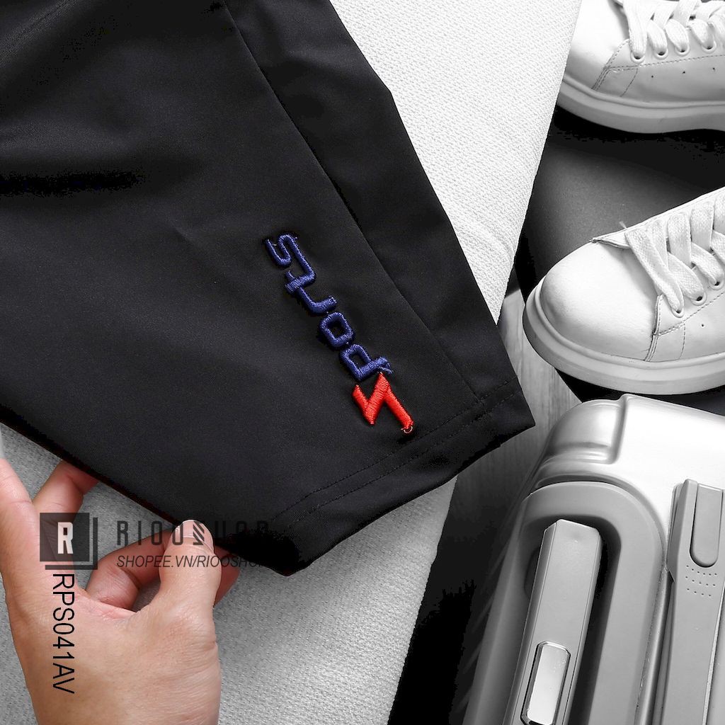 Quần short thun lạnh nam cao cấp phối dây kéo chuẩn shop sport RPS041av - quần thể thao nam Riooshop | BigBuy360 - bigbuy360.vn