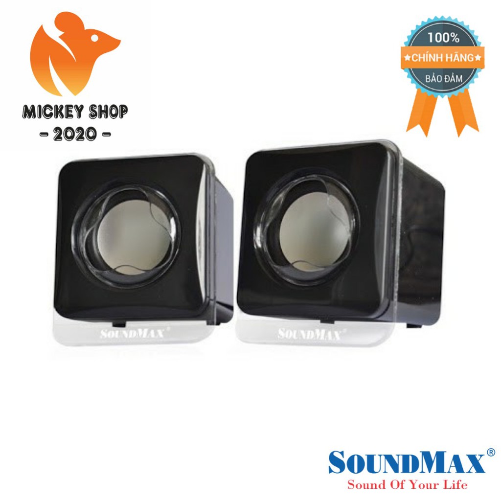 [ HSSV ] Loa vi tính Soundmax A-120 2.0 6W RMS Trắng/ Đen - CHÍNH HÃNG