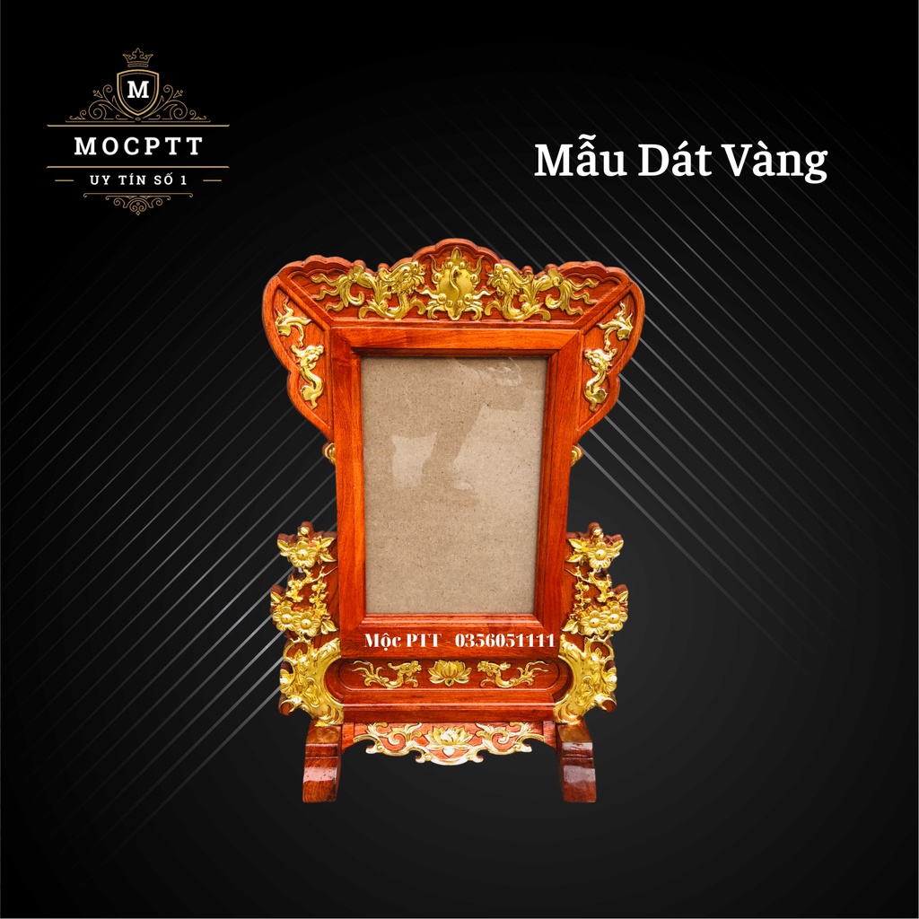 Khung Ảnh Thờ chiện Mai khung Trơn gỗ Hương kích thước 20 x 30 cm và 25 x 35 cm đồ dùng phòng thờ