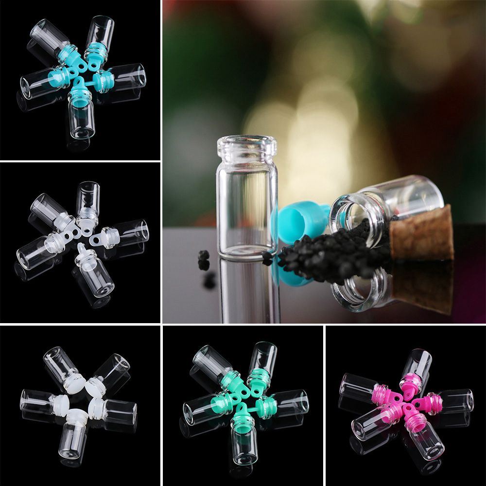 CONOPERY Set 10 lọ thủy tinh mini có nắp đậy 10 kiểu tùy chọn dùng trang trí nhà cửa