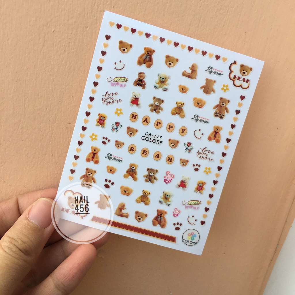 Sticker Nail [Mã CA] sticker trang trí móng tay, phụ kiện nail