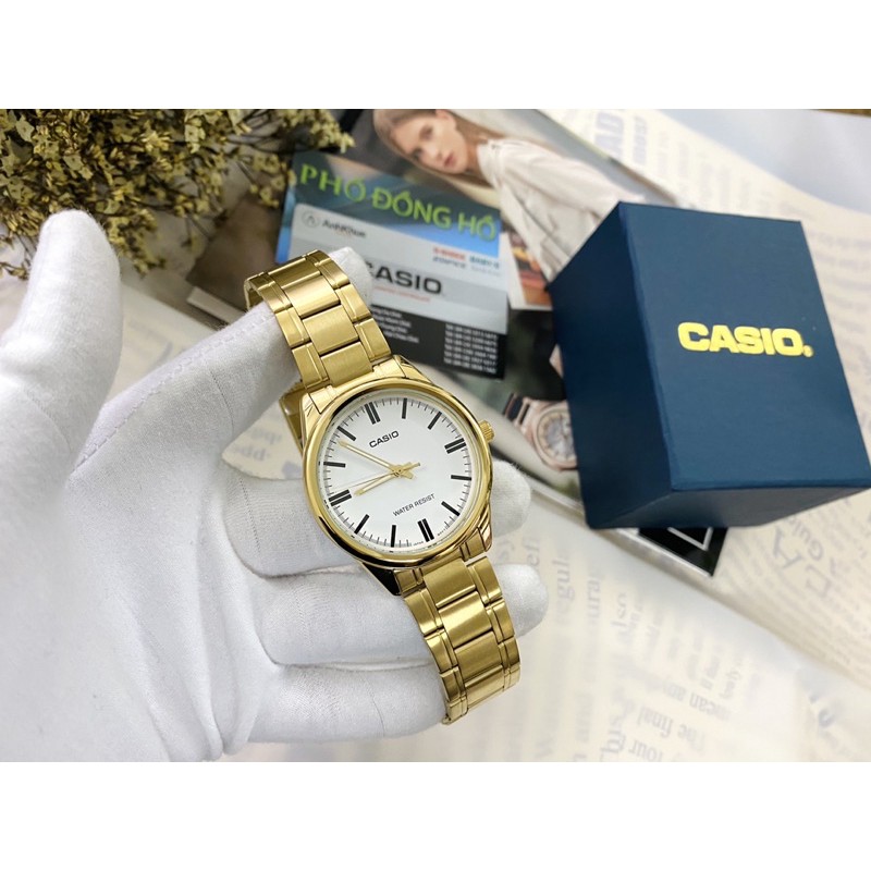 Đồng hồ nam dây kim loại Casio chính hãng Anh Khuê MTP-V005G-7AUDF