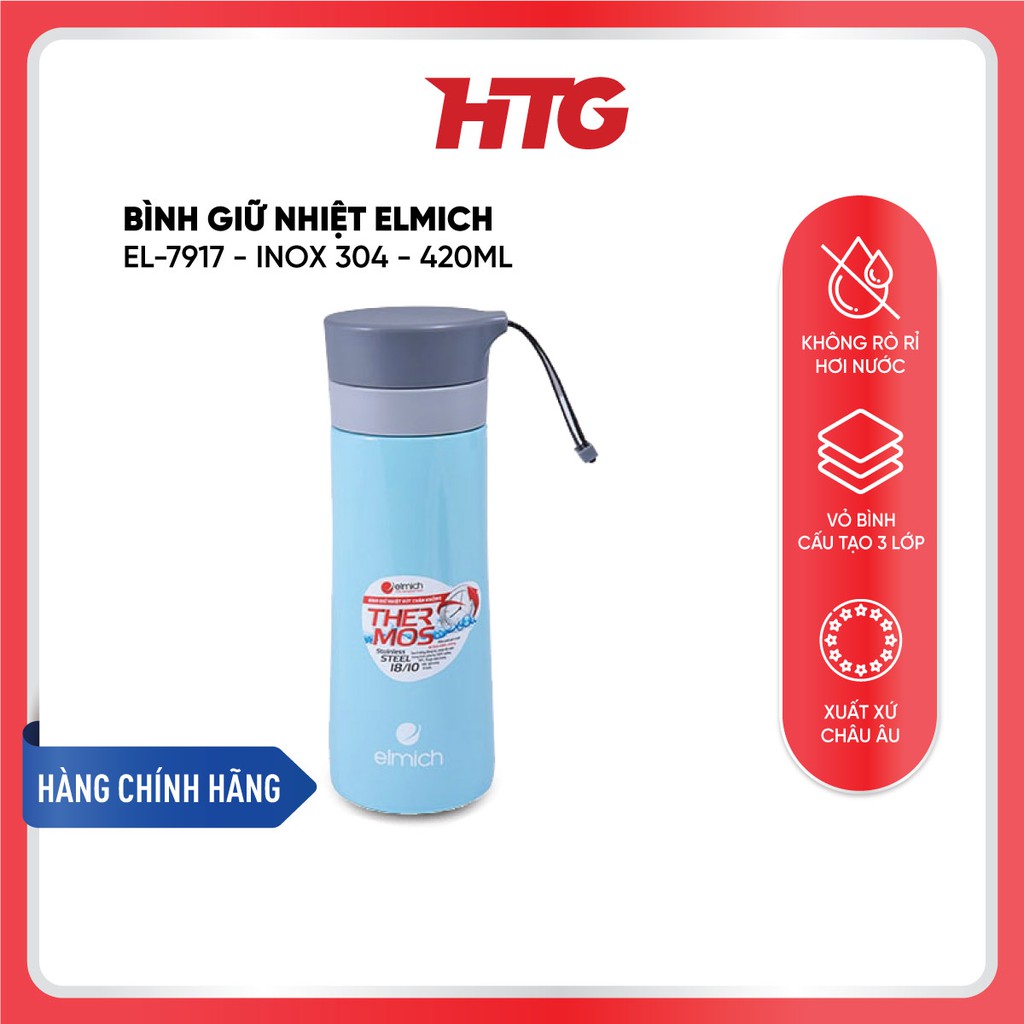 Bình Giữ Nhiệt ELMICH EL-7918 - Inox 304 - 420ml - Tiêu chuẩn Châu Âu - An toàn sức khỏe