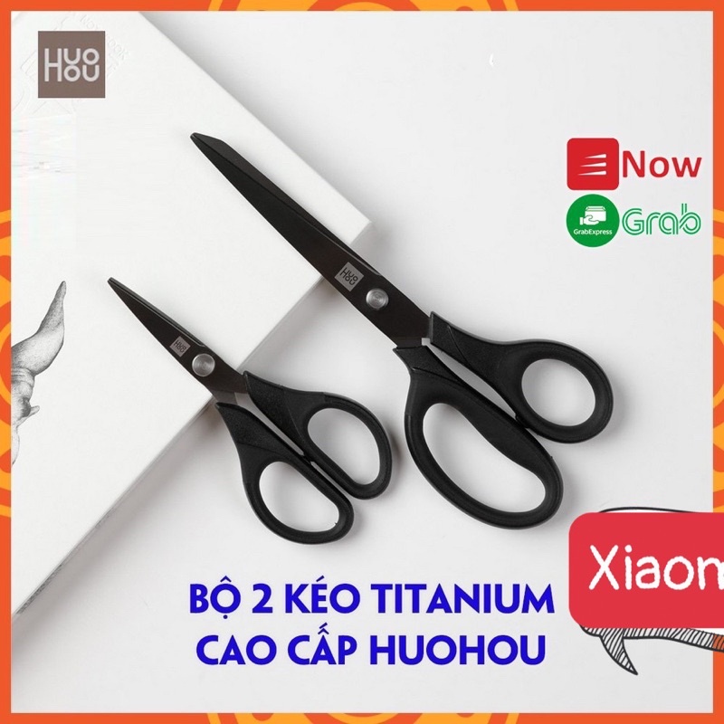 Bộ 2 kéo Xiaomi Huohou cao cấp phủ titanium không rỉ