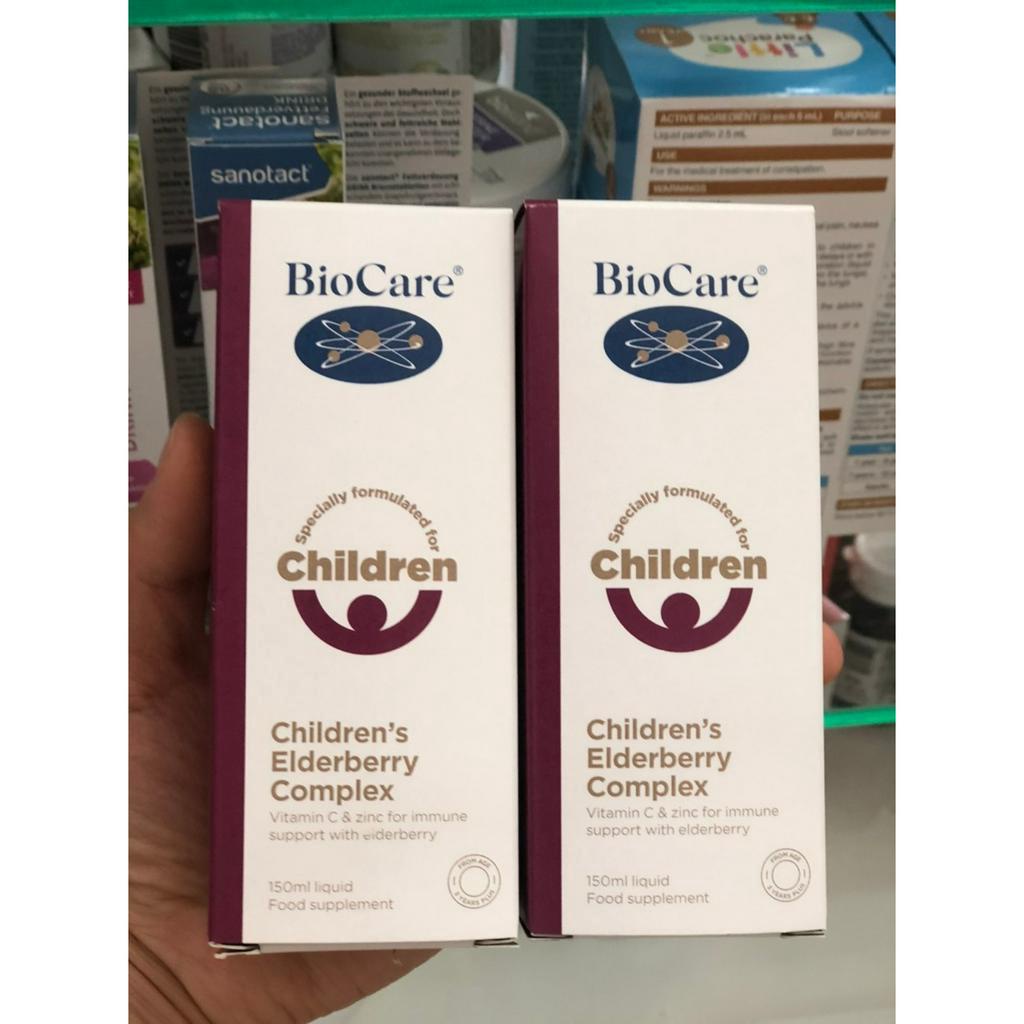 Tăng đề kháng Biocare Childrens Elderberry Của Anh Quốc lọ 150ml cho bé từ 1 tuổi