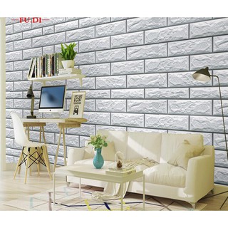DECAL 1M Giấy dán tường ( khổ 45cm ) - GẠCH XÁM 3D GRR08