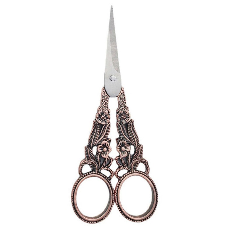 Kéo Inox Cắt Vải Thêu Hoa Kiểu Vintage Chuyên Dùng Cho Thợ May