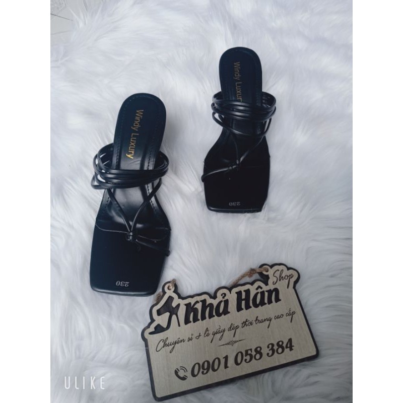 Guốc Nữ Quai Dây Da Xỏ Ngón 6p Mẫu Mới
