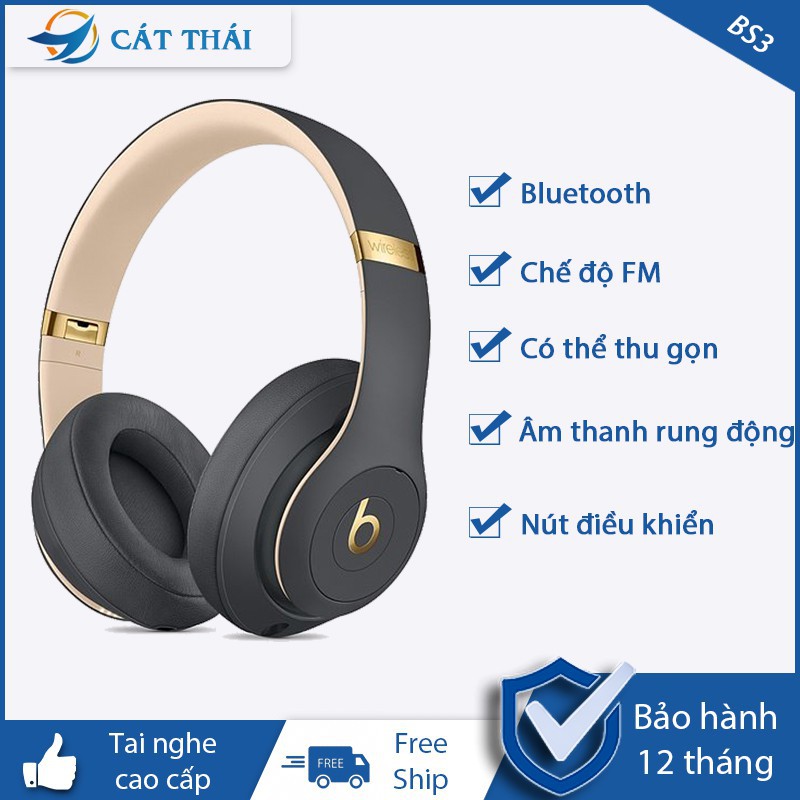 HÀNG CAO CẤP -  Tai Nghe Bluetooth gaming và Tai Nghe chụp tai over-ear 2 in 1 Beats Studio 3 wireless Giảm Ồn Âm Bass C