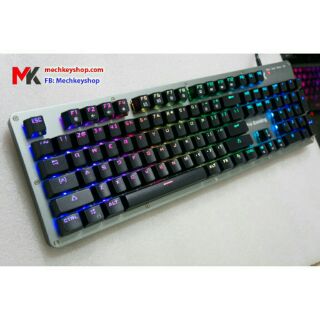 Bàn phím cơ MK Pro Gaming, Switch GATERON quang học, RGB, LED nháy theo nhạc, Driver tiếng anh, chống nước
