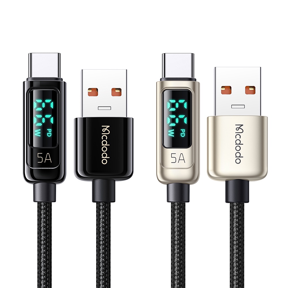 Dây cáp sạc nhanh Mcdodo jack cắm Micro USB/ Type C/ iPhone với màn hình hiển thị kỹ thuật số