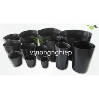 5 Chậu nhựa trồng cây, chậu nhựa đen Vĩ Hiền, chậu trồng hoa, cây cảnh, size từ C5-C10, C17-C20