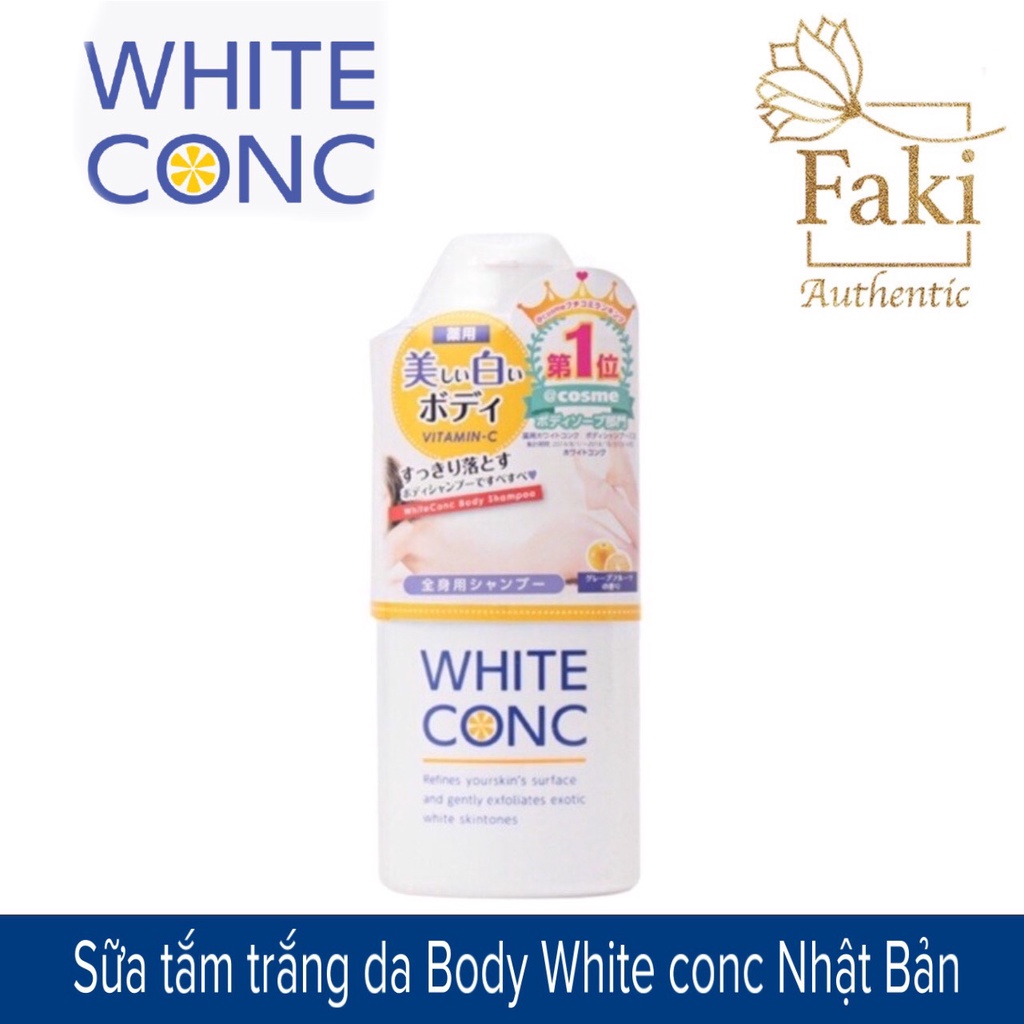 Sữa tắm trắng da body white conc Nhật 300ml