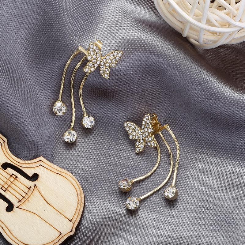 Toàn Bộ Đôi Bông Tai Hình Bươm Bướm Đính Đá Thời Trang Cho Nữ