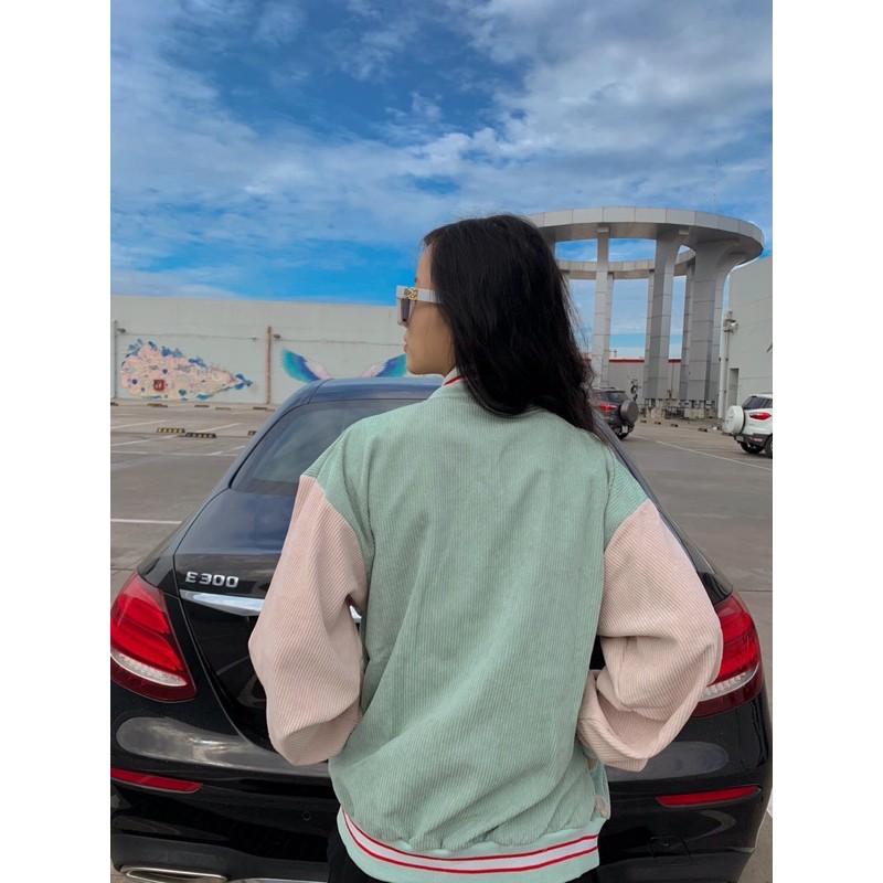 Áo Khoác Nhung Jacket Unisex Nút Bấm-AKNHUNGCAUVONG