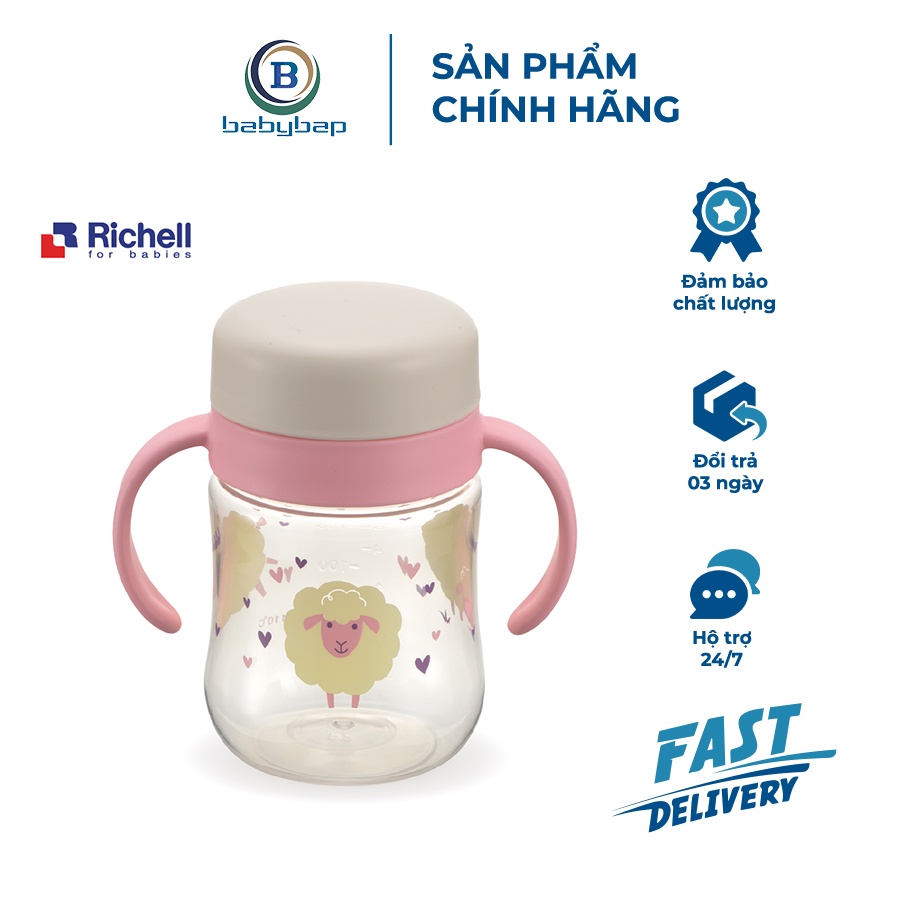 Bình Tập Uống 360 Độ Mugood 200ml Có Thể Khử Trùng Bằng Lò Vi Sóng, Chất Tẩy Rửa Chuyên Dụng