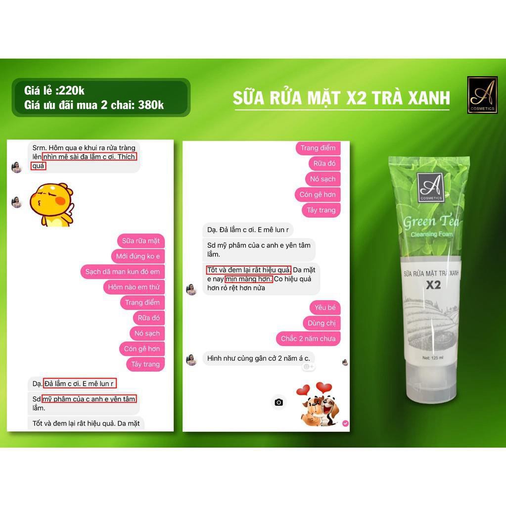 Sửa rửa mặt trà xanh A cosmetics phương anh