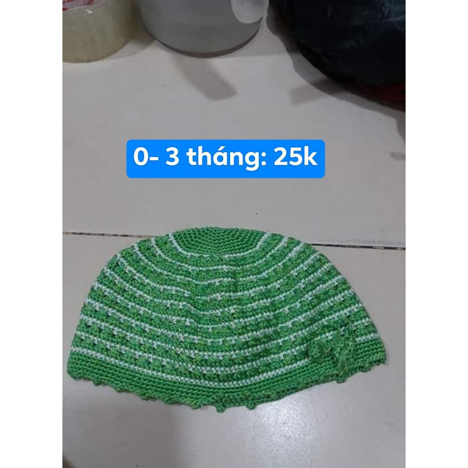 nón xanh sọc 0-3 tháng 