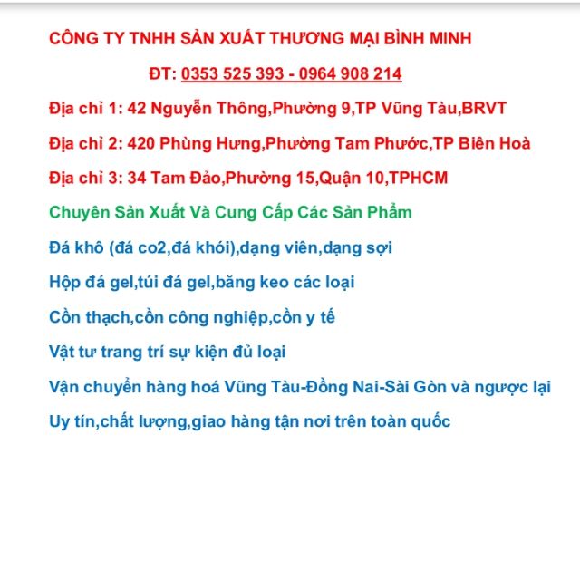 Đá Khô Bình Minh