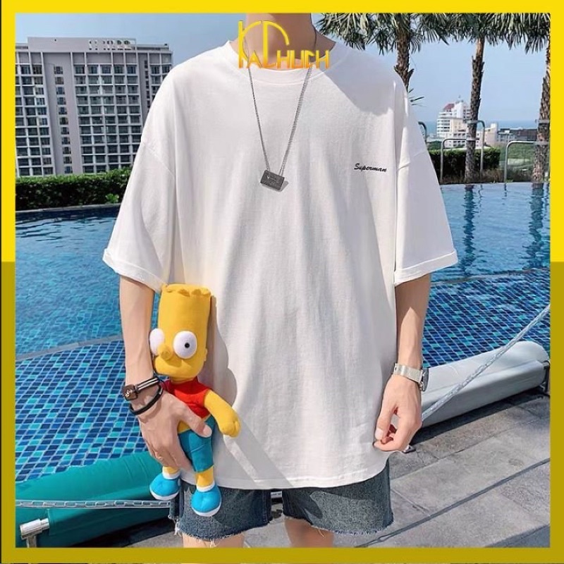 Áo thun tay lỡ nam in Superman vải cotton hàng dày dặn bao đẹp chuẩn shop